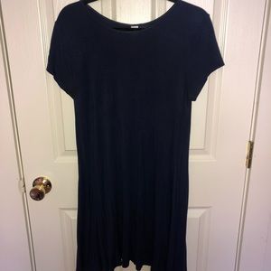 Old Navy Flowy Navy Blue T-Shirt Dress